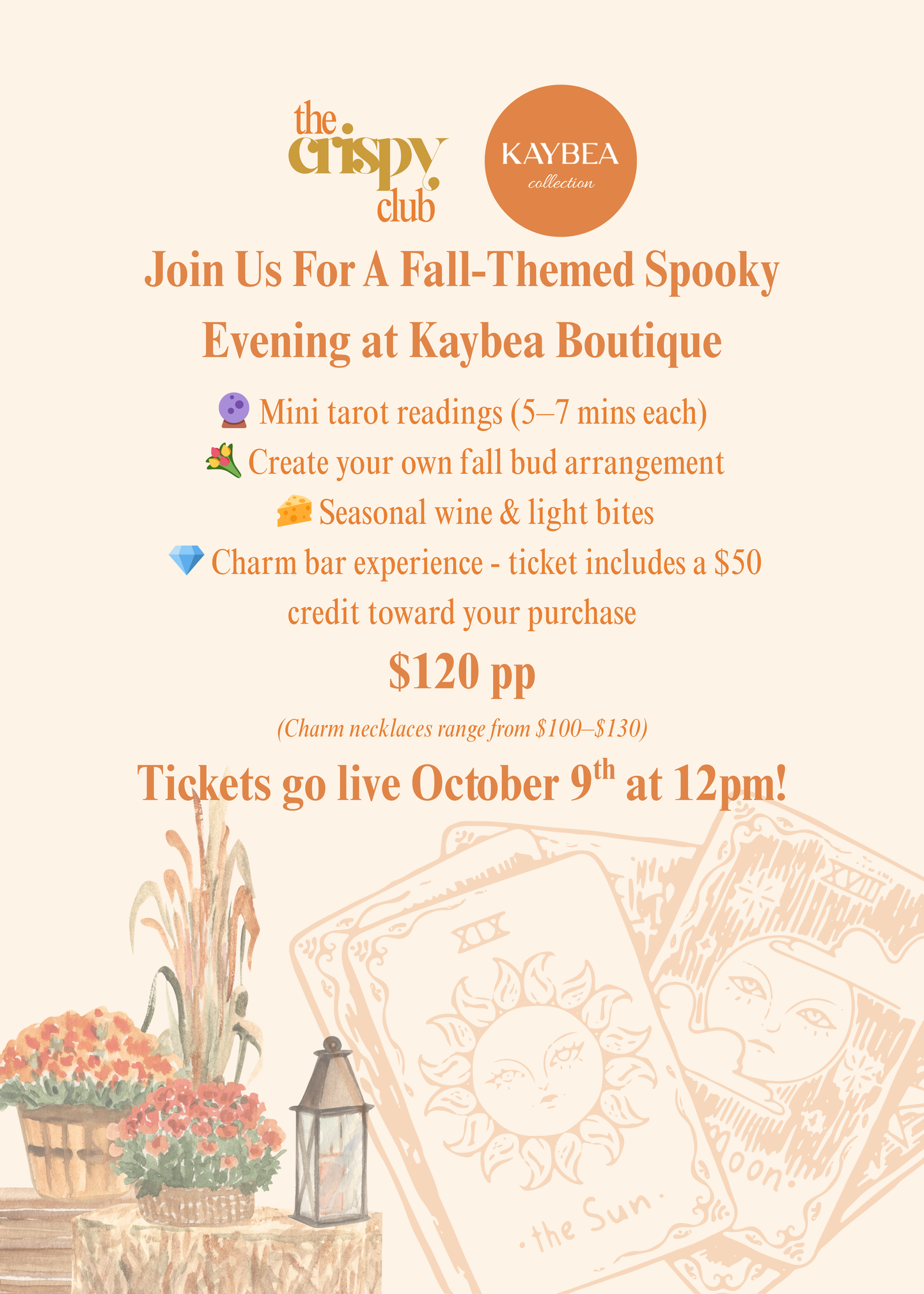 Crispy Club: Charm Bar + Tarot Night @ Kaybea Boutique